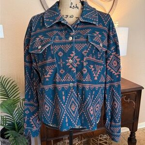 New Savanna Jane Lightweight Corduroy  Southwest Aztec Design